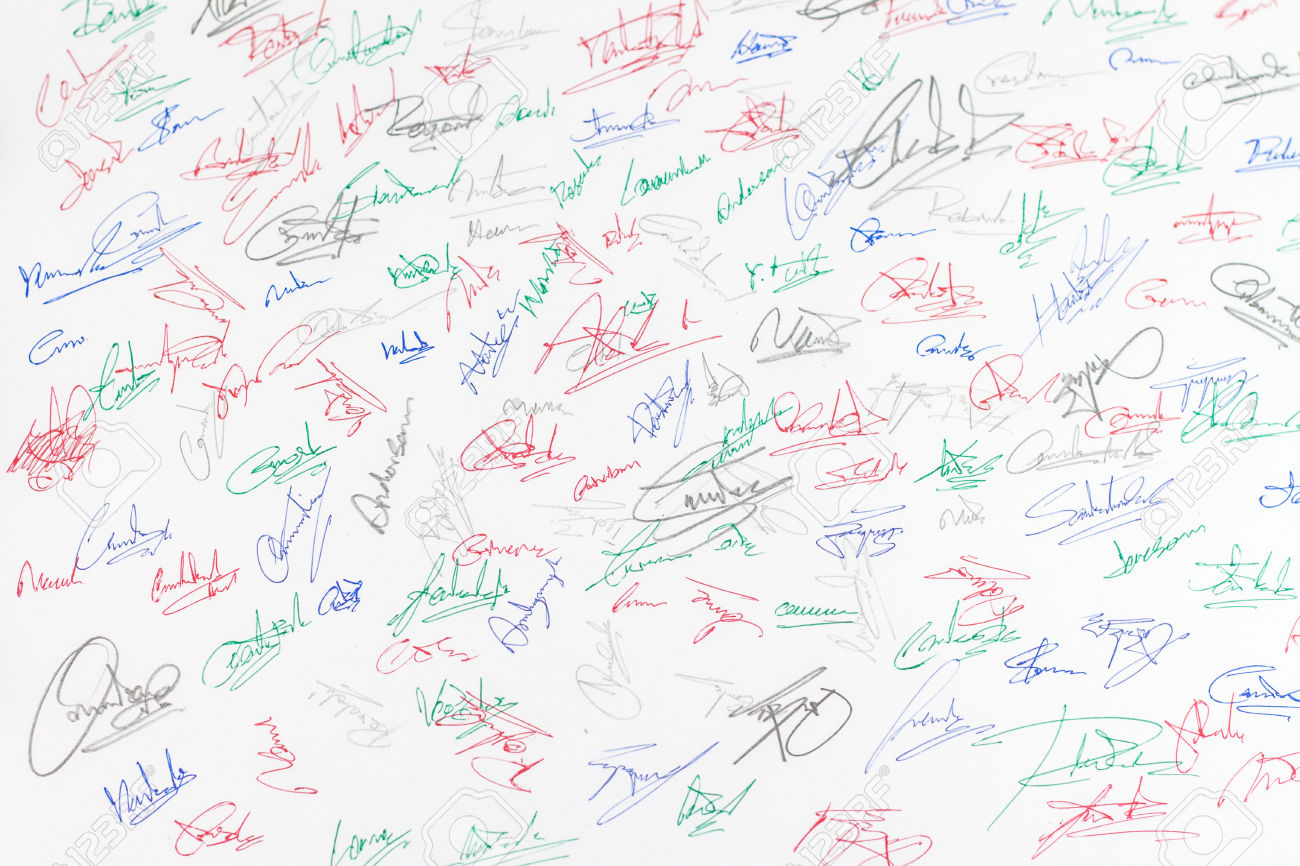 signature on white paper
